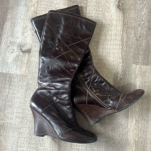 COPY - Vintage Aldo Wedge Knee High Boots